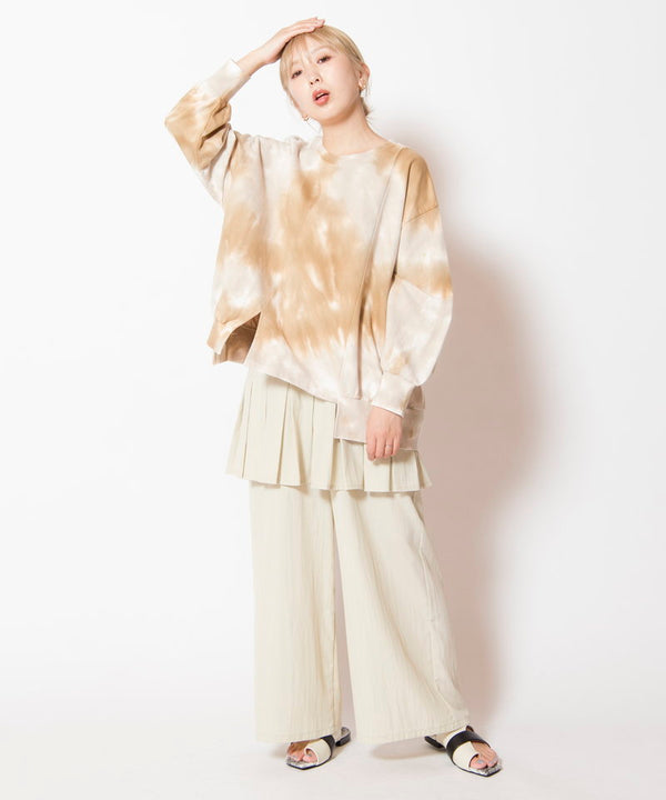 Tie-Diamond Asymmetrical Pullover