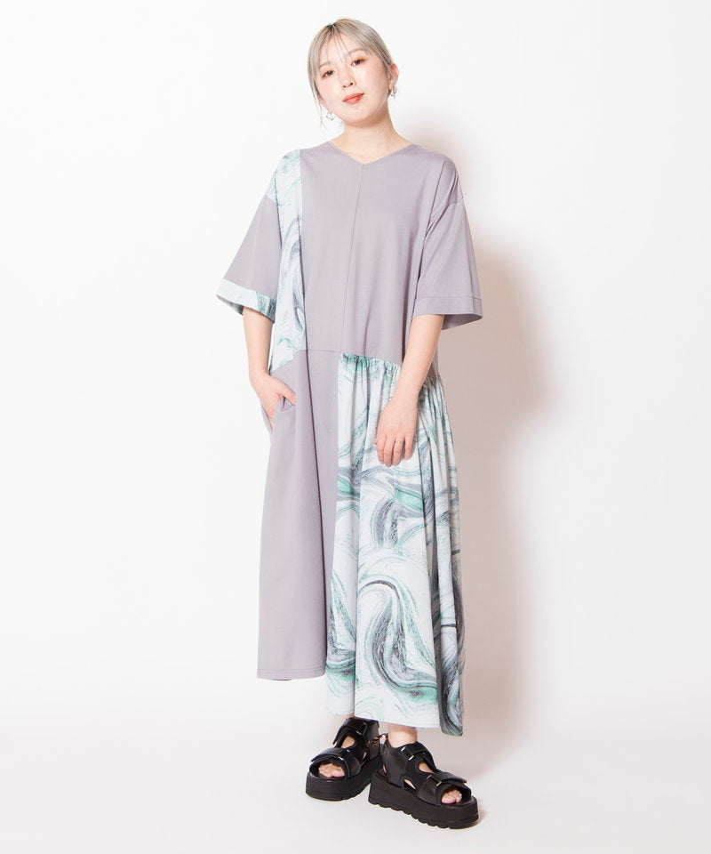 〓Simone Rocha〓2022ss MIXディテール パネル切替ワンピース 2WAYプリント切替ワンピース – OSMOSIS・NO ID.