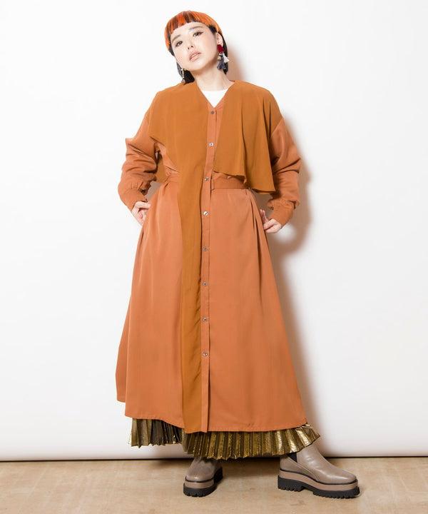 シフォンレイヤードワンピース