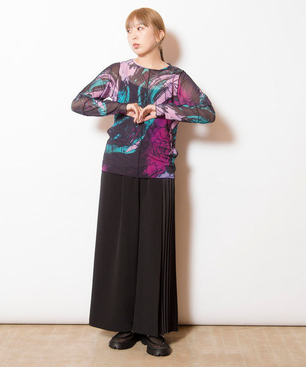 メロー切替長袖Tシャツ
