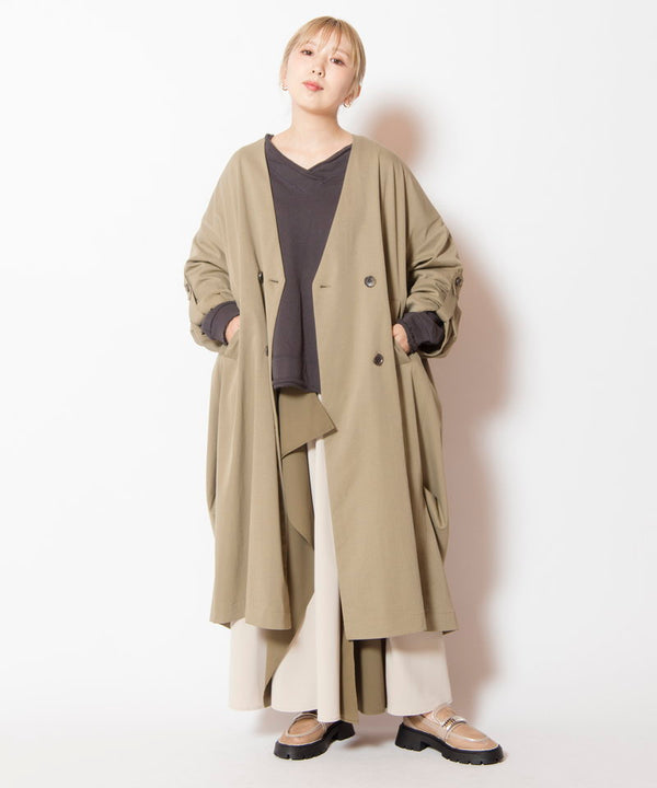 double-breasted oversized coat