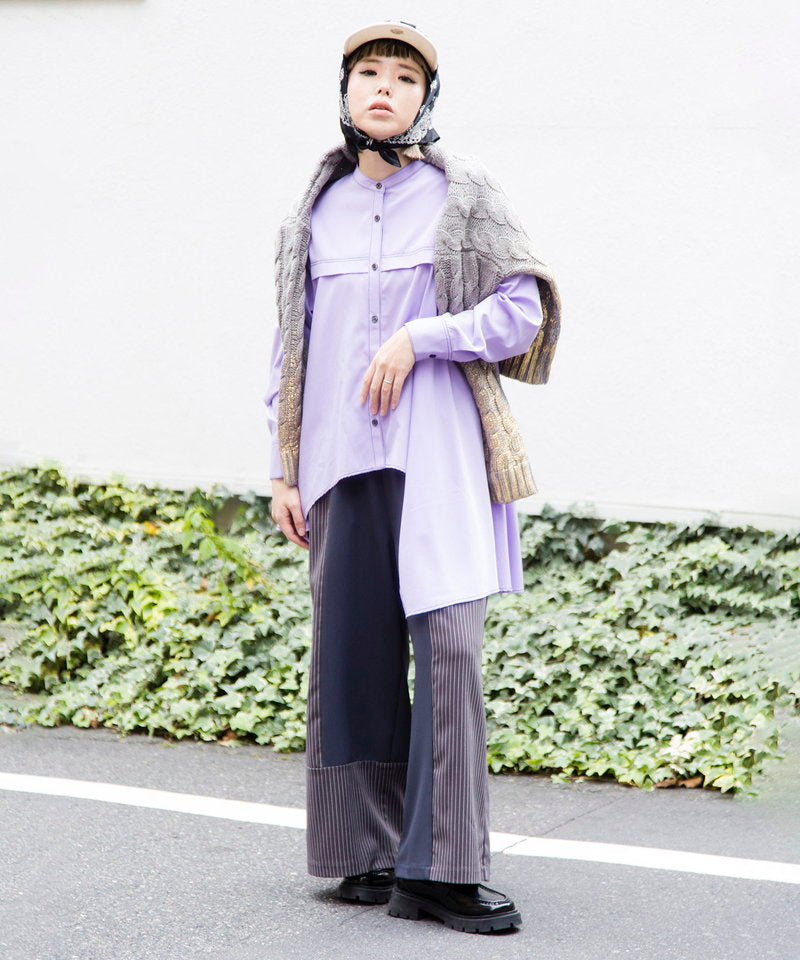 アシンメトリーフレアーブラウス – OSMOSIS・NO ID.