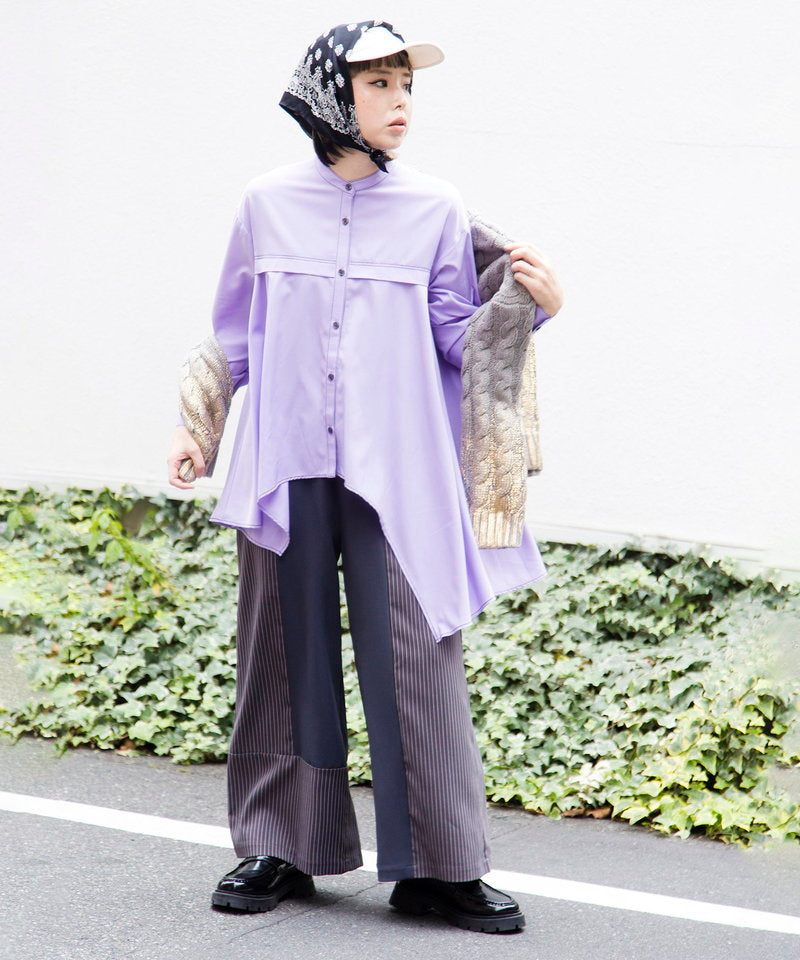 アシンメトリーフレアーブラウス – OSMOSIS・NO ID.