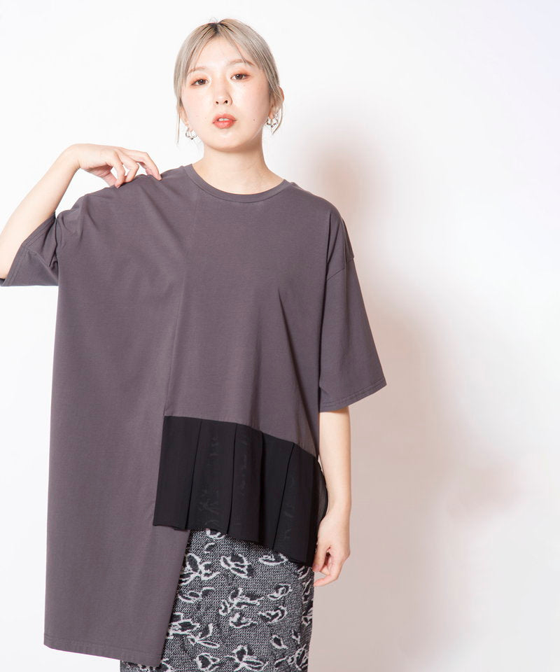 エーエフヴァンデヴォースト シルク アシンメトリー 切替 トップス サイズ2 アシンメトリー切替Tシャツ – OSMOSIS・NO ID.