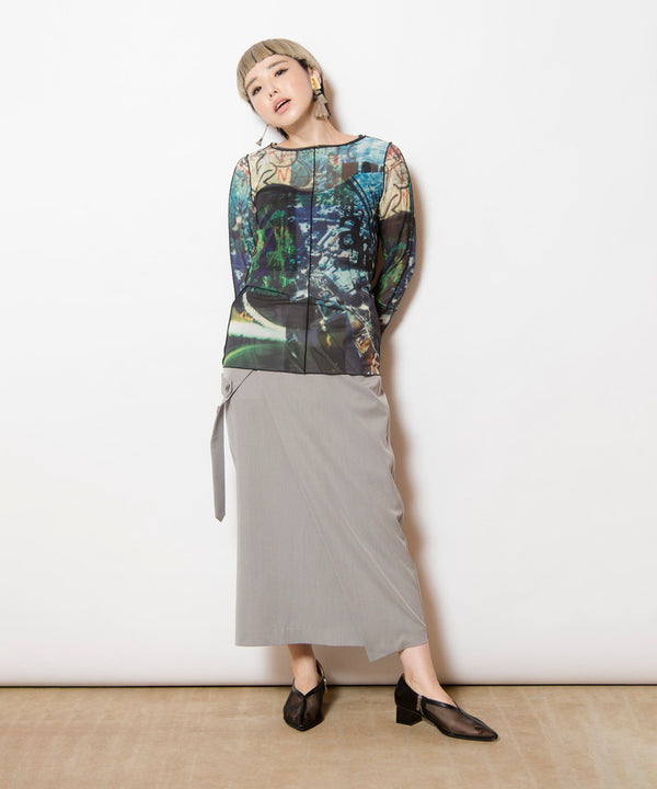 ラップタイトロングスカート