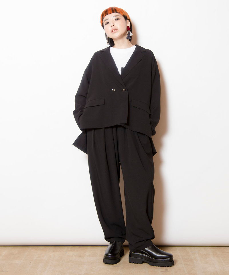 ⭐️ブラック ダブルブレストジャケット⭐️タイムセール バックタックダブルブレストジャケット – OSMOSIS・NO ID.