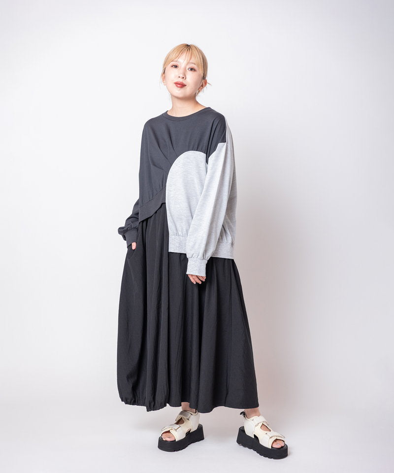 切替アシンメトリーワンピース – OSMOSIS・NO ID.