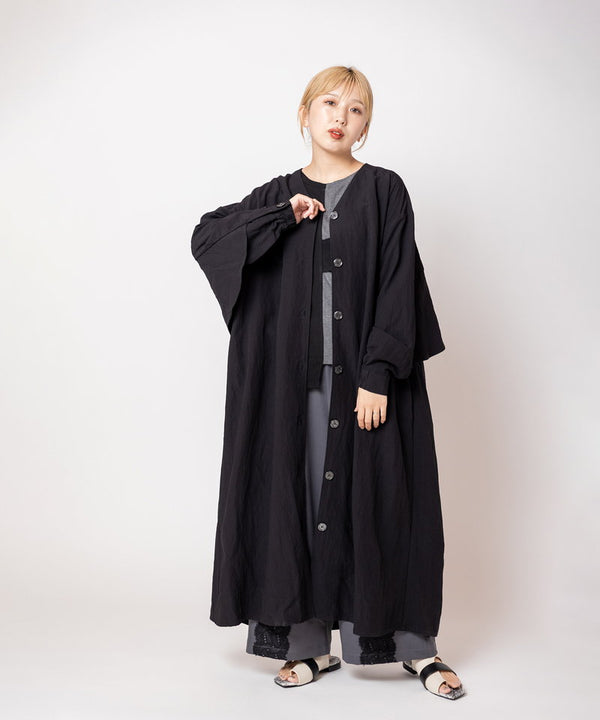 Back gathered light coat