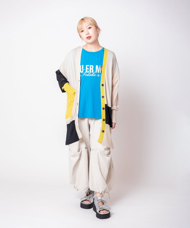 BELPER ブロックカラー カーディガン カタログ掲載】カラーブロック カーディガン｜ジユウクの通販｜&mall