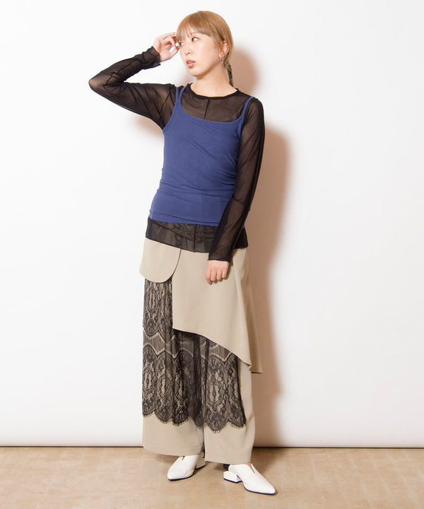 Asymmetrical terry camisole