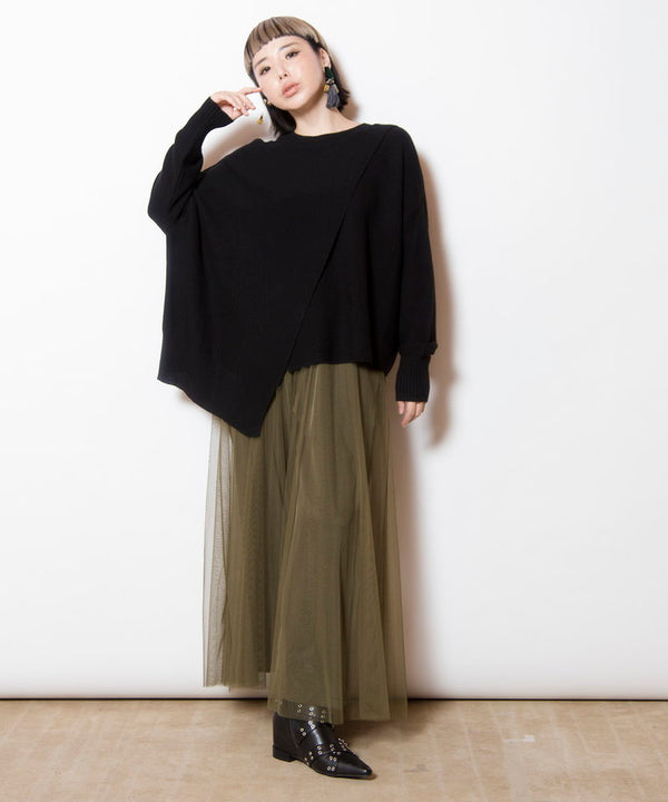 2WAYアシンメトリーニットプルオーバー