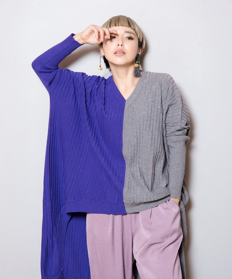 GRAY×PURPLE styling(158cm)