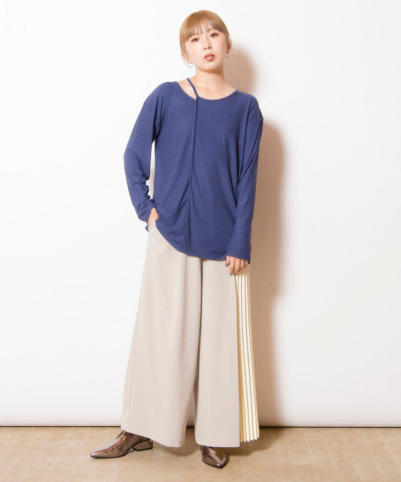 アシンメトリープリーツパンツ – OSMOSIS・NO ID.