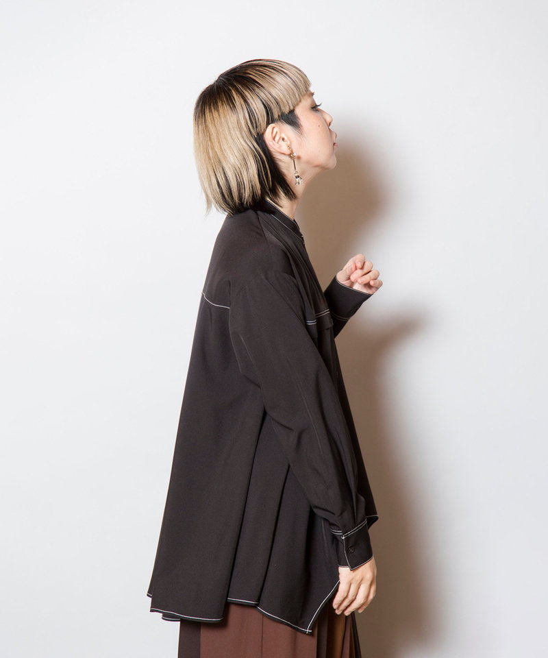 アシンメトリーフレアーブラウス – OSMOSIS・NO ID.