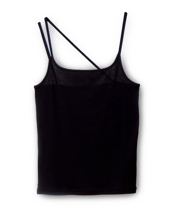 Asymmetrical terry camisole
