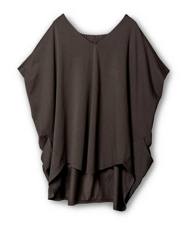 V-neck Side Drape Pullover