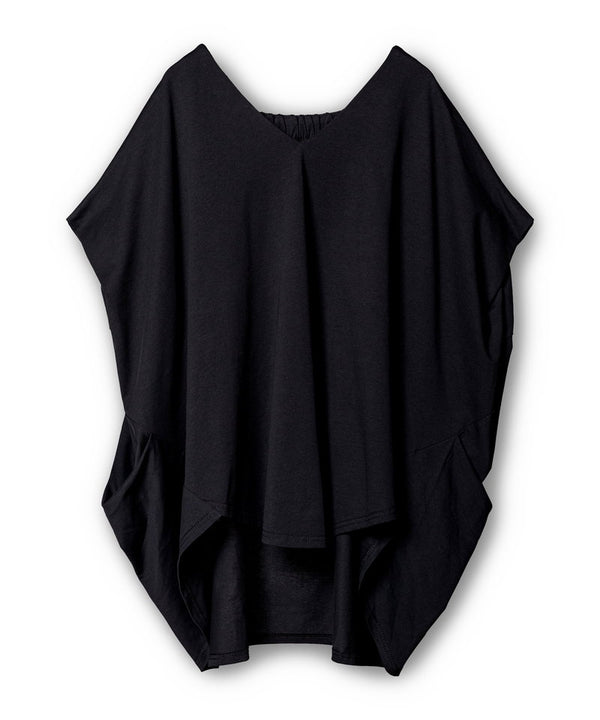 V-neck Side Drape Pullover