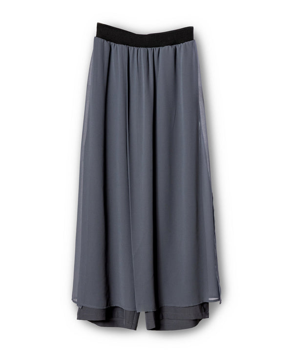 Chiffon layered pants