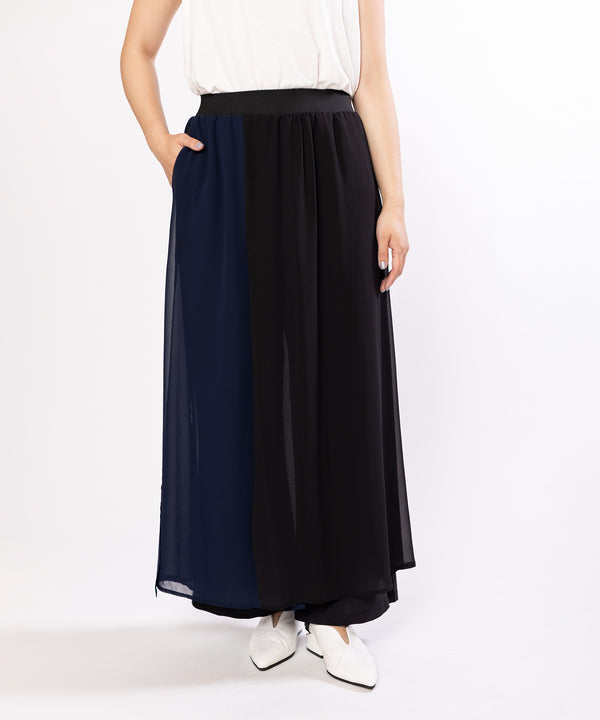 Chiffon layered pants