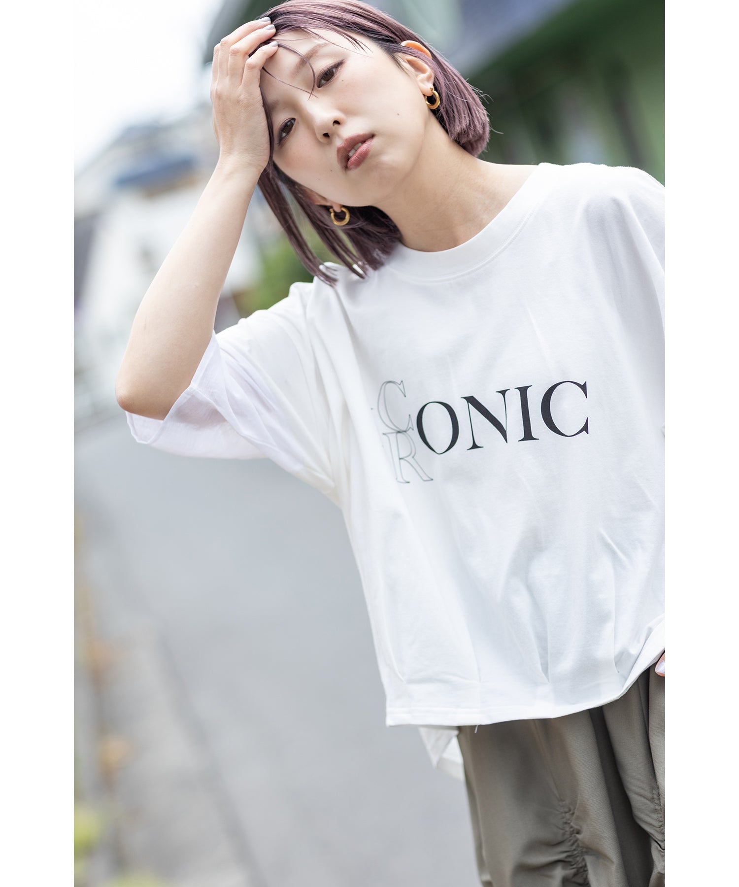 新品タグ付 HYKE シアープリーツTシャツ シアー切替タックプリントTシャツ – OSMOSIS・NO ID.
