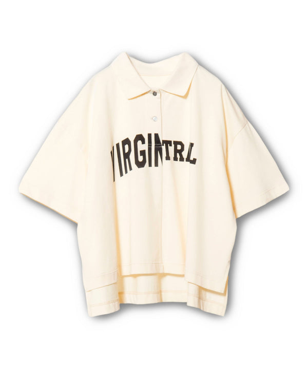 Polo Collar Print Pullover