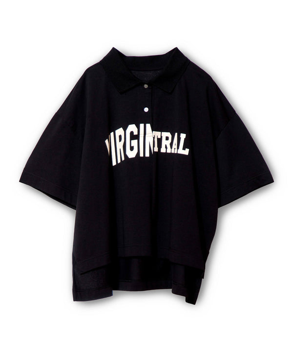 Polo Collar Print Pullover