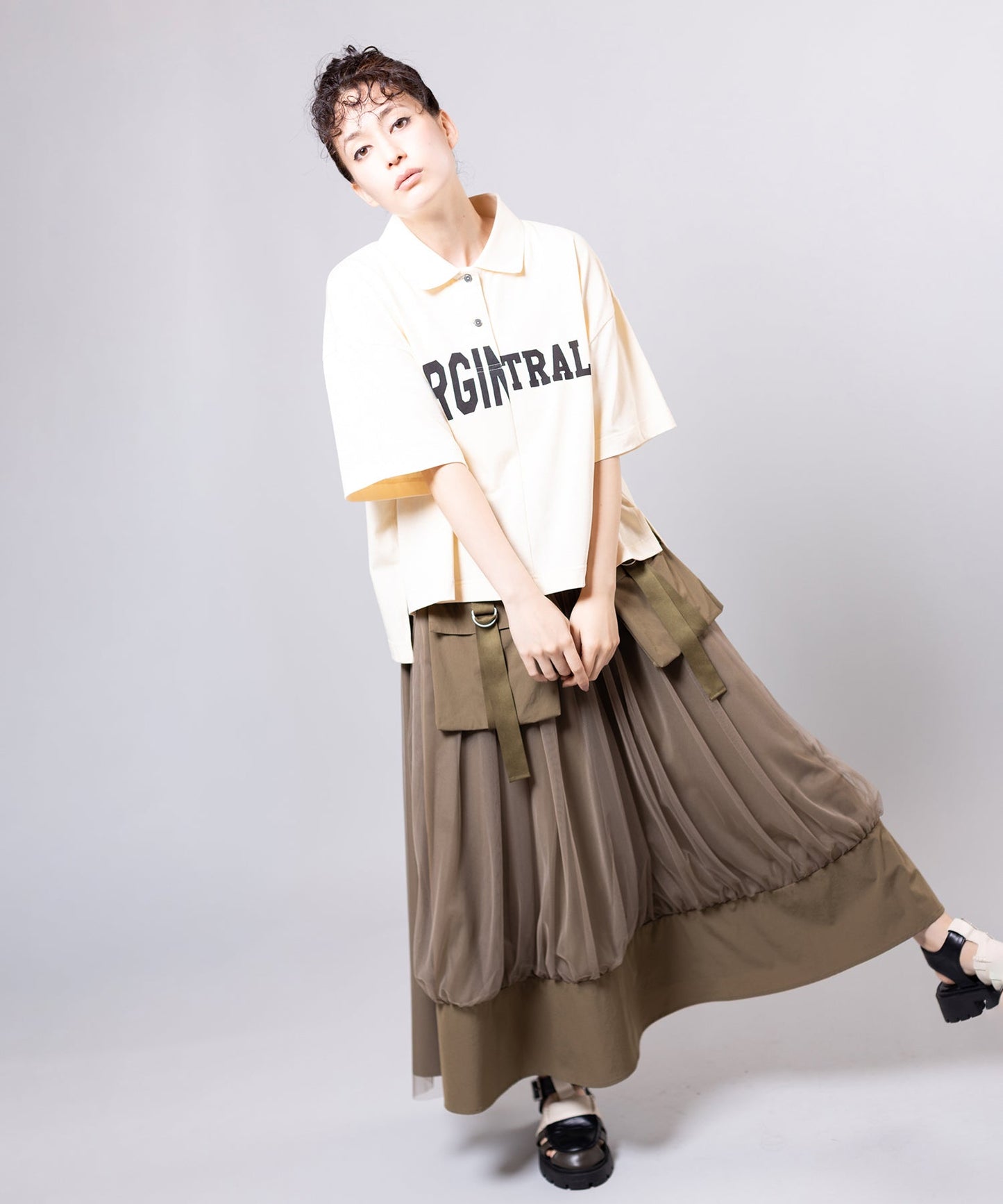 BROWN KHAKI styling(167cm)