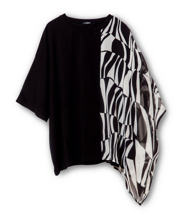 Switching Asymmetrical T-shirt