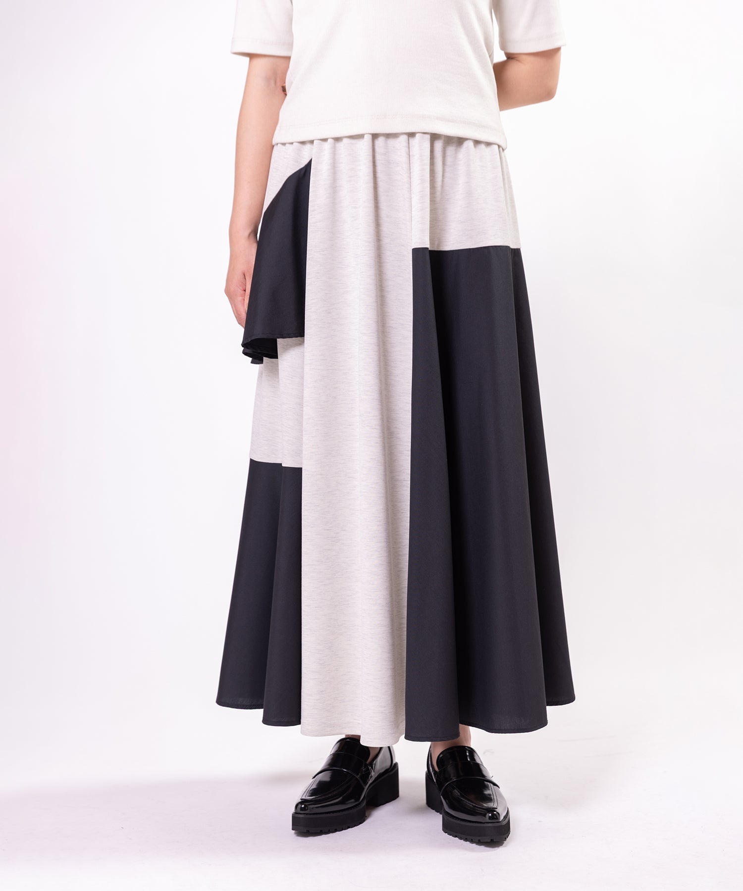 『sale』ISSEYMIYAKE アシンメトリースカート アシンメトリー切替フレアースカート – OSMOSIS・NO ID.