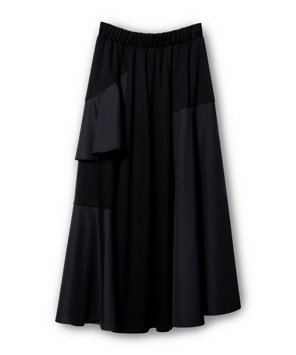Asymmetrical Switching Flare Skirt