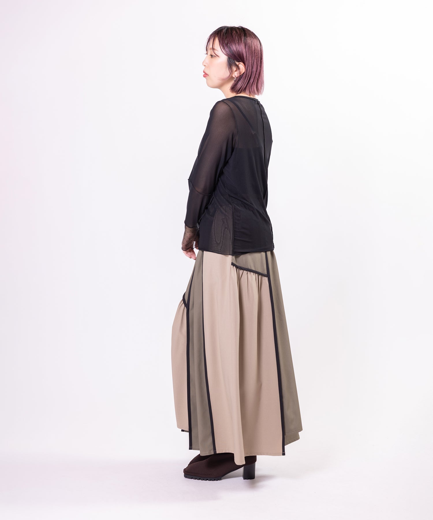 ドットメッシュ切替メロー長袖Tシャツ – OSMOSIS・NO ID.