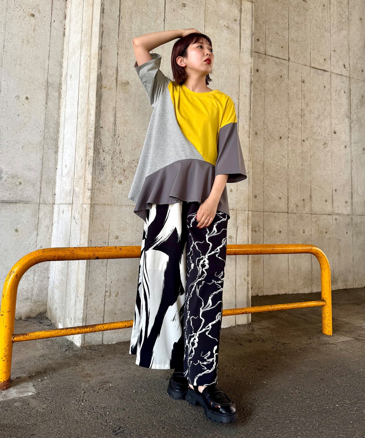 【WEB限定】YELLOW×GRAY styling(159cm)