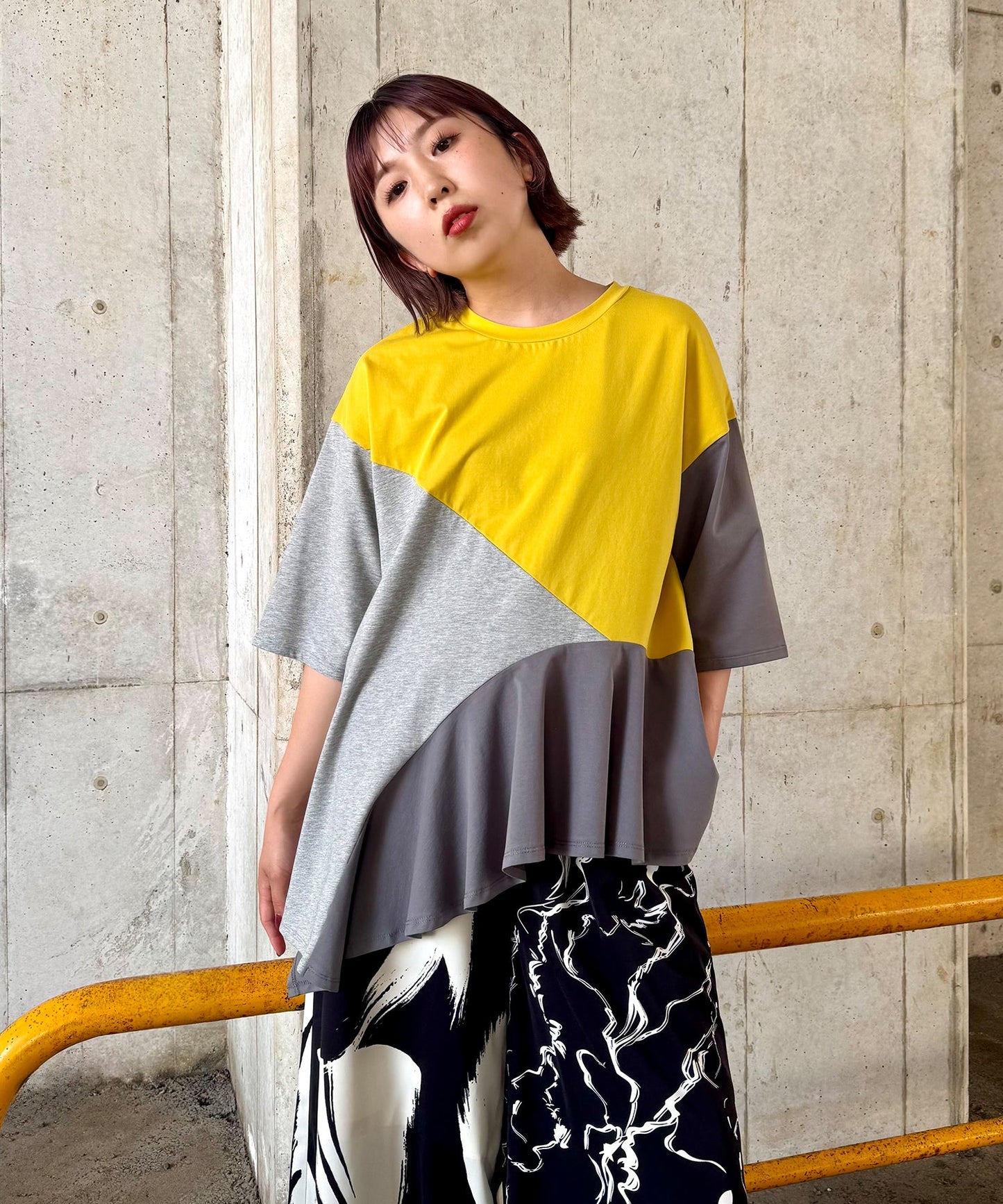 【WEB限定】YELLOW×GRAY styling(159cm)