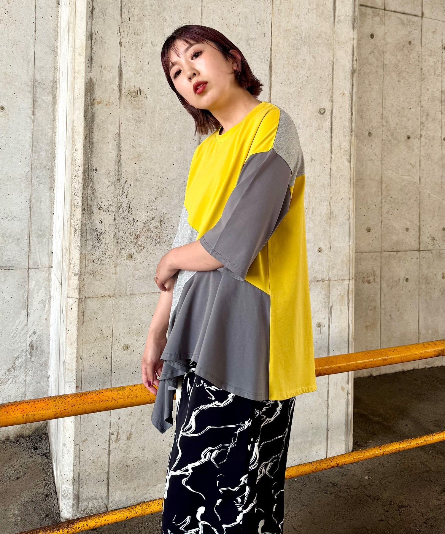 【WEB限定】YELLOW×GRAY styling(159cm)