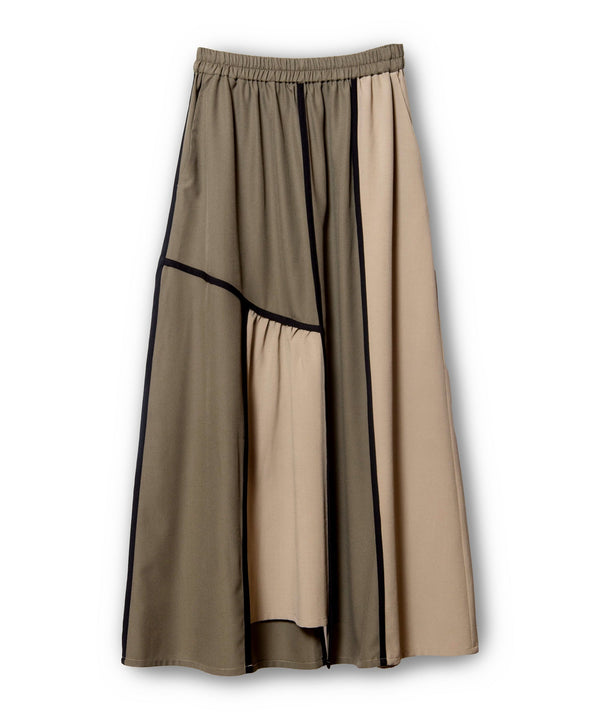 Piping contrast skirt