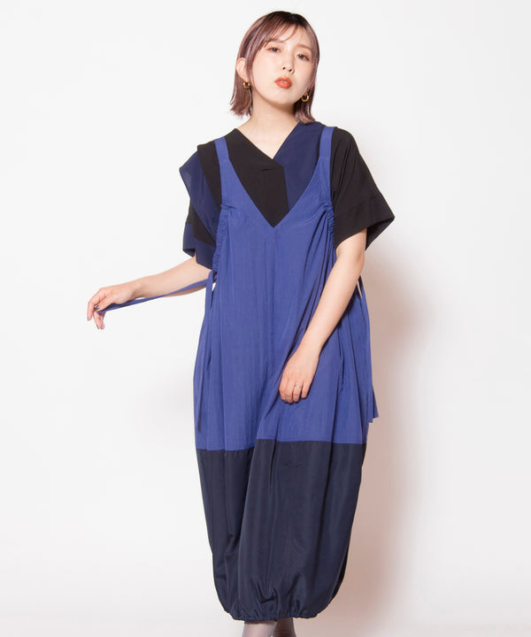 2WAYコクーンサロペットワンピース