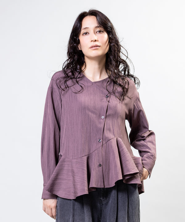 Asymmetrical Peplum Blouse