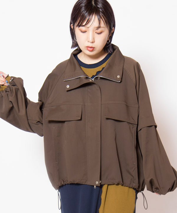 Volume Sleeve Military Blouson