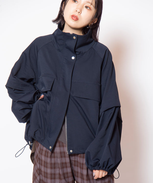Volume Sleeve Military Blouson