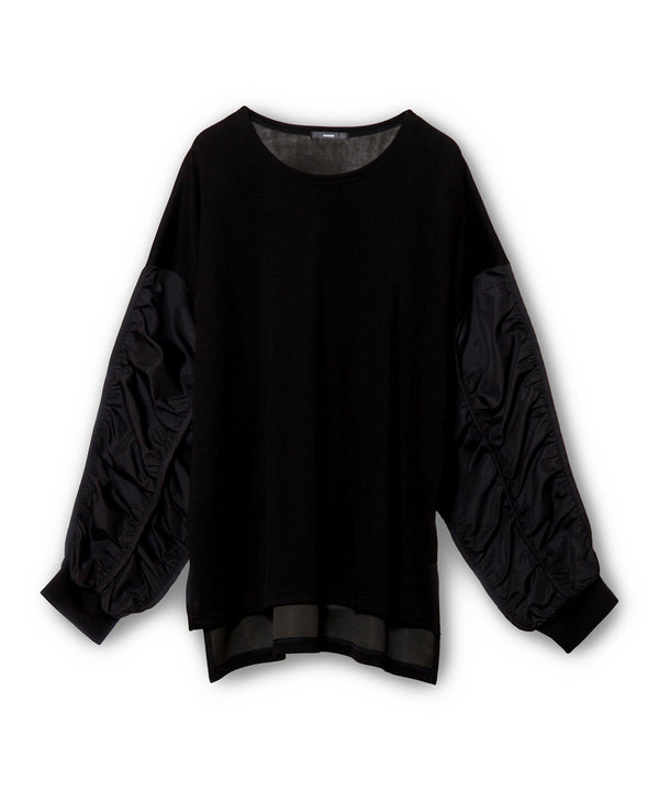 Gathered Sleeve Pullover