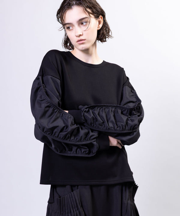 Gathered Sleeve Pullover