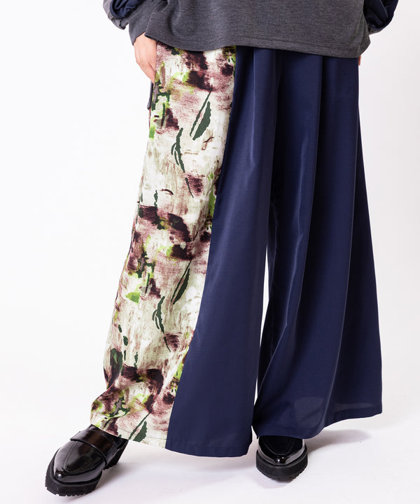 Mixed-Print Trousers