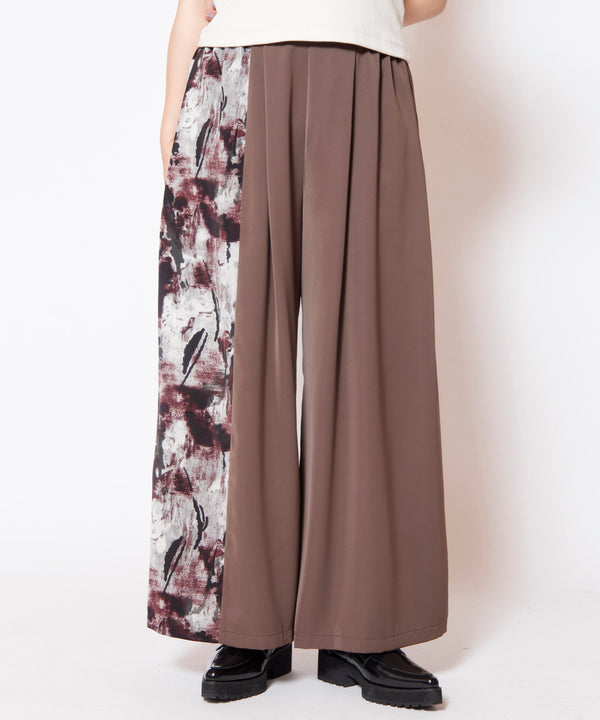 Mixed-Print Trousers