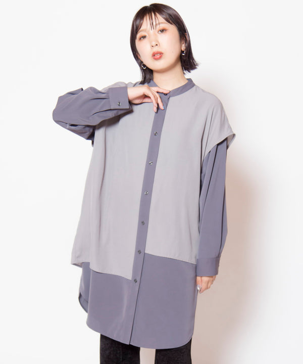 Layered long blouse