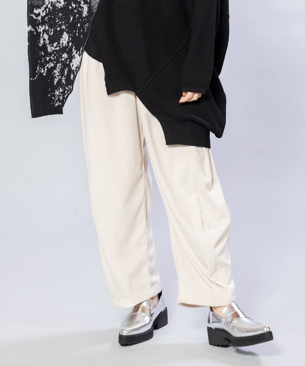 コーデュロイバレルレッグパンツ