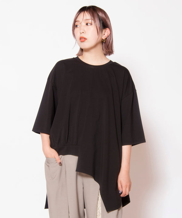 アシンメトリーフレアーTシャツ