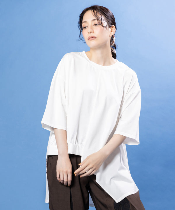 アシンメトリーフレアーTシャツ