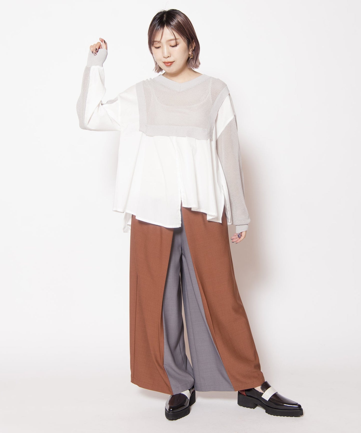GRAY×WHITE styling(159cm)