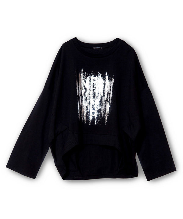 サイドタックコクーンプリントTシャツ