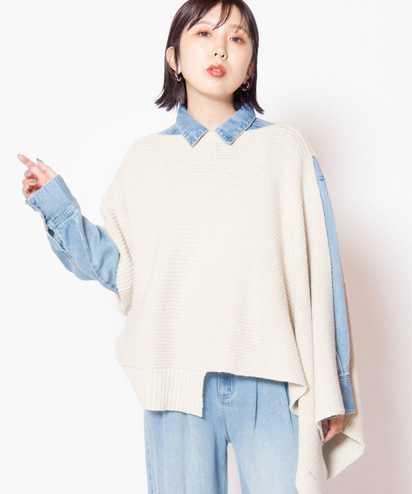2-Way Asymmetrical Knit Poncho